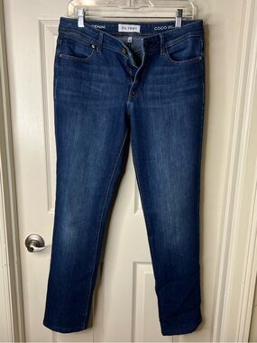 DL1961 Coco Curvy Straight Solo Jeans in Dark Blue Wash Size 30